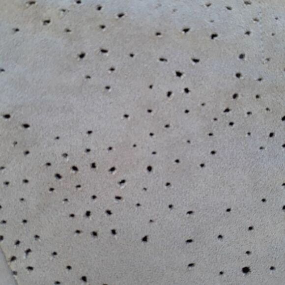 BCBGMaxAzria Faux Suede Perforated Scalloped Hem Asymmetrical Jacket Tan Sz XS - Picture 5 of 13